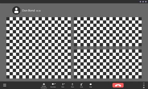 Video conference user interface, video conference calls window overlay Stock Illustration