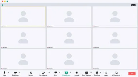 Video conference user interface, video conference calls window overlay 스톡 일러스트