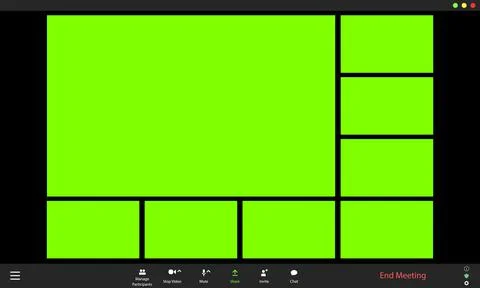 Video conference user interface. Video call window overlay Stock Illustration