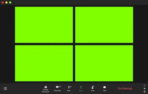 Video conference user interface. Video call window overlay Stock Illustration