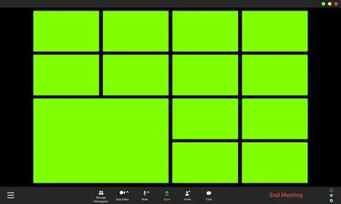 Video conference user interface. Video call window overlay Stock Illustration