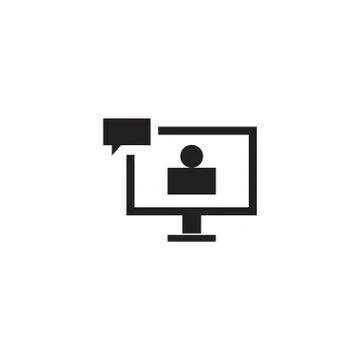 Video conference vector icon design template Stock Illustration