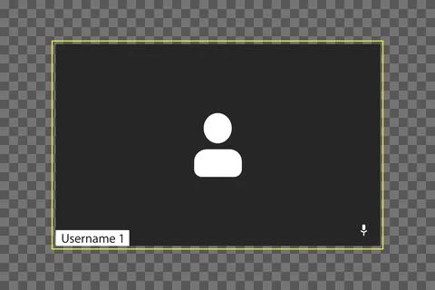 Video conferencing user interface template with individual windows on a Stock Illustration