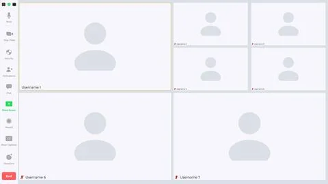 Video conferencing user interface. Video conference icon. Digital communication 스톡 일러스트