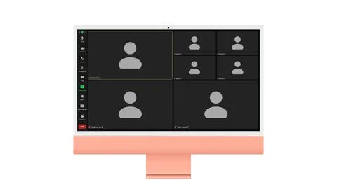 Video conferencing user interface. Video conference icon. Digital communication Illustrazione stock