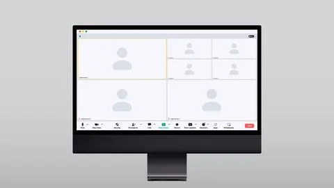 Video conferencing user interface. Video conference icon. Digital communication Stock Illustration