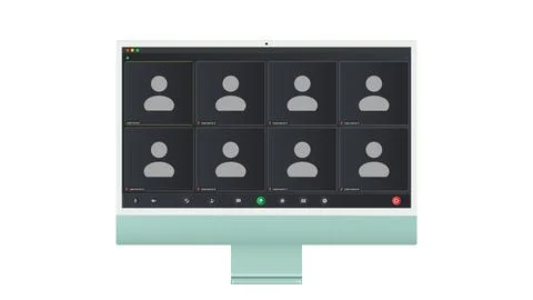 Video conferencing user interface. Video conference icon. Digital communication Stock Illustration