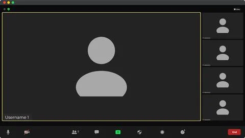 Video conferencing user interface. Video calls window overlay. Call screen 스톡 일러스트