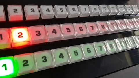 Video console with glowing keys Stock Footage 105318486