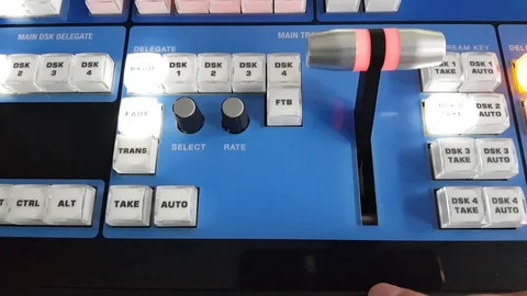 Video console with glowing keys Stock Footage 105318487