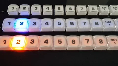 Video console with glowing keys Stock Footage 105318495