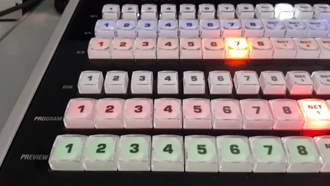 Video console with glowing keys Stock Footage 105318537