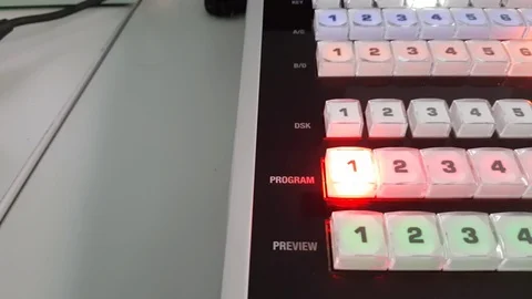 Video console with glowing keys Stock Footage 105318540