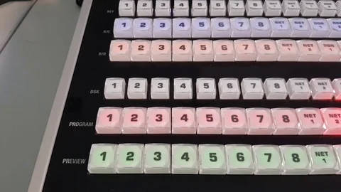 Video console with glowing keys Stock Footage 105318550