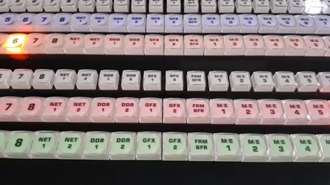 Video console with glowing keys Stock Footage 105318568