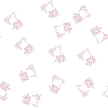 Video consultation glyph seamless pattern Stock Illustration