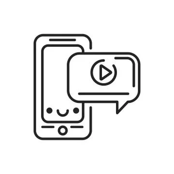 Video content black icon. Custom video content. Sign for web page, mobile app Stock Illustration