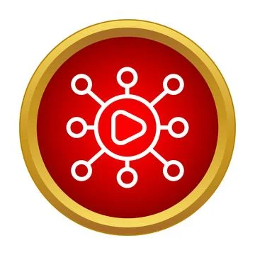 Video content distribution network connecting multiple points イラスト素材