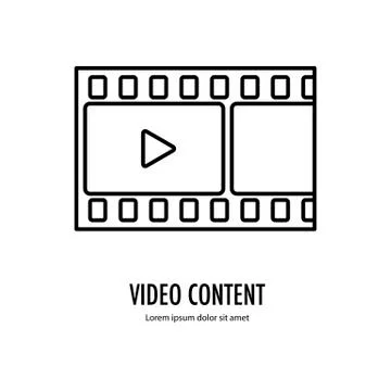 Video content icon Illustrazione stock