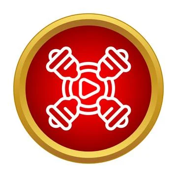 Video content notification bell alert icon Stock Illustration