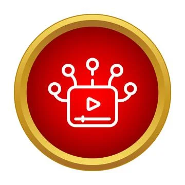 Video content sharing concept on social media marketing Stock Illustration