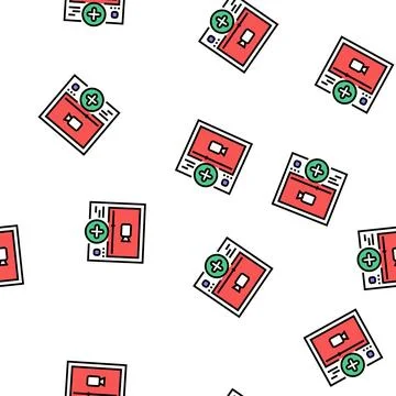 Video content ugc vector seamless pattern Stock Illustration