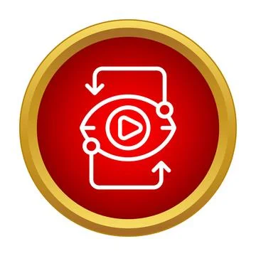Video content update cycling process icon Stock Illustration