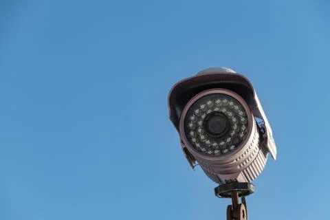 Video control camera and blue sky background Stock Photos