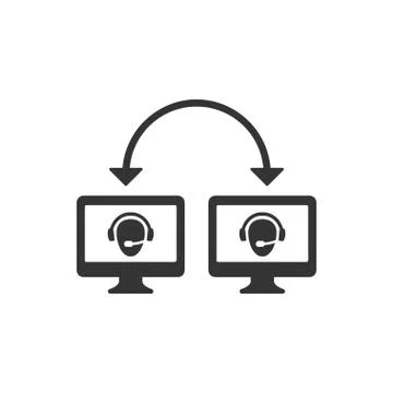 Video Conversation Icon Stock Illustration