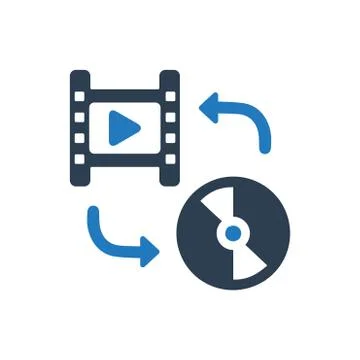 Video Conversion Icon Illustrazione stock