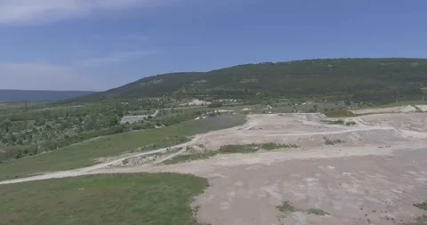 Video from a copter, nature of Crimea, fields, meadows, plants, summer Stock Footage 311526179