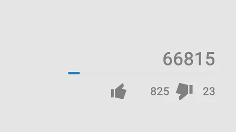 Video counter increasing to 1000 000 views Stock Footage 71788152