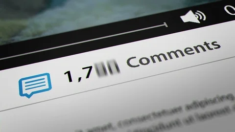 Video Counter Quickly Increasing Comments. Social Media Concept Stock-Footage 122032226