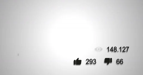 Video counter quickly increasing views Stock Footage 83372041