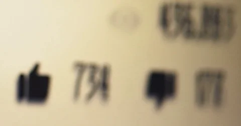 Video counter quickly increasing views rack focus Stock Footage 83372640