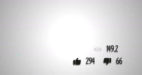 Video counter quickly increasing views Stock Footage 85660793
