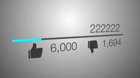 Video counter quickly increasing views Stock Illustration