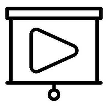 Video course icon outline vector. Web education Stock Illustration