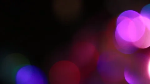 Video coverage of bokeh lights on the right at night Video stock 309582201