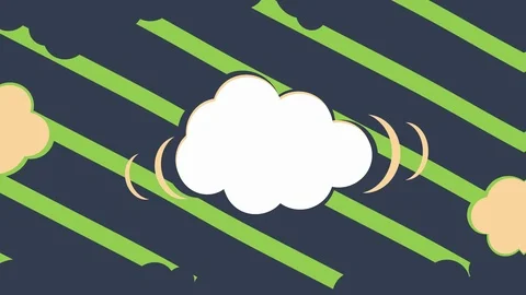 Video Credits blank bubble on retro lime &amp; grungy blue motion bg Stock Footage 104005915
