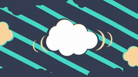 Video Credits blank bubble on retro teal &amp; grungy blue motion bg Stock Footage 104007348