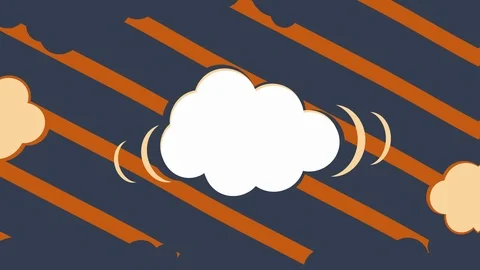 Video Credits empty bubble on retro brown &amp; grungy blue motion bg Stock Footage 104015816