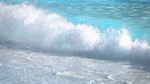 Video of crystal wave in real slow motion Stock Footage