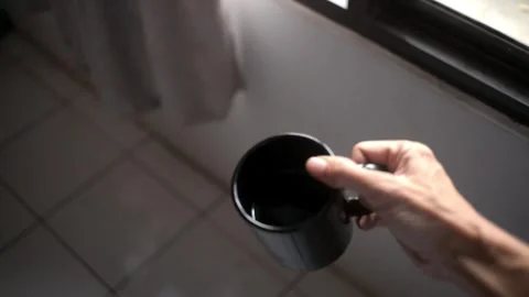 Video of a cup of coffee being drunk Stock Footage 285582181