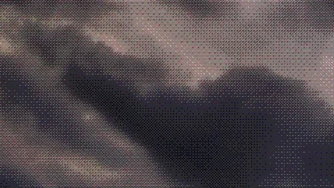 Video of dark storm clouds with a digital dithering effect. Stylized pixel Stock Footage 309518347