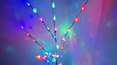 Video with decorative lights for Christmas Stock Footage 323589017