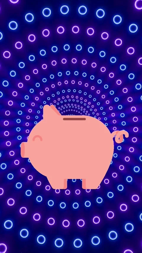 Video design about saving cute pig animal pictures to increase profit for the fu Stock Footage 296977080