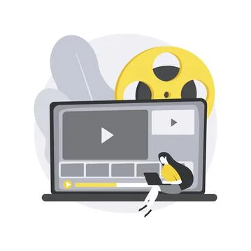 Video design abstract concept vector illustration. 스톡 일러스트