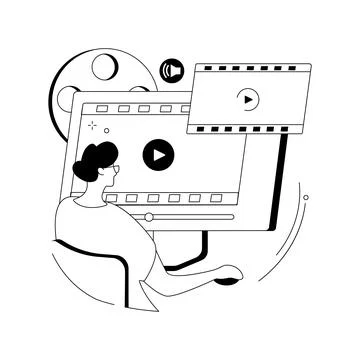 Video design abstract concept vector illustration. 스톡 일러스트