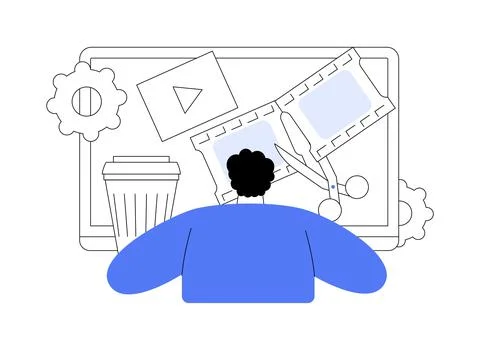 Video design abstract concept vector illustration. 스톡 일러스트